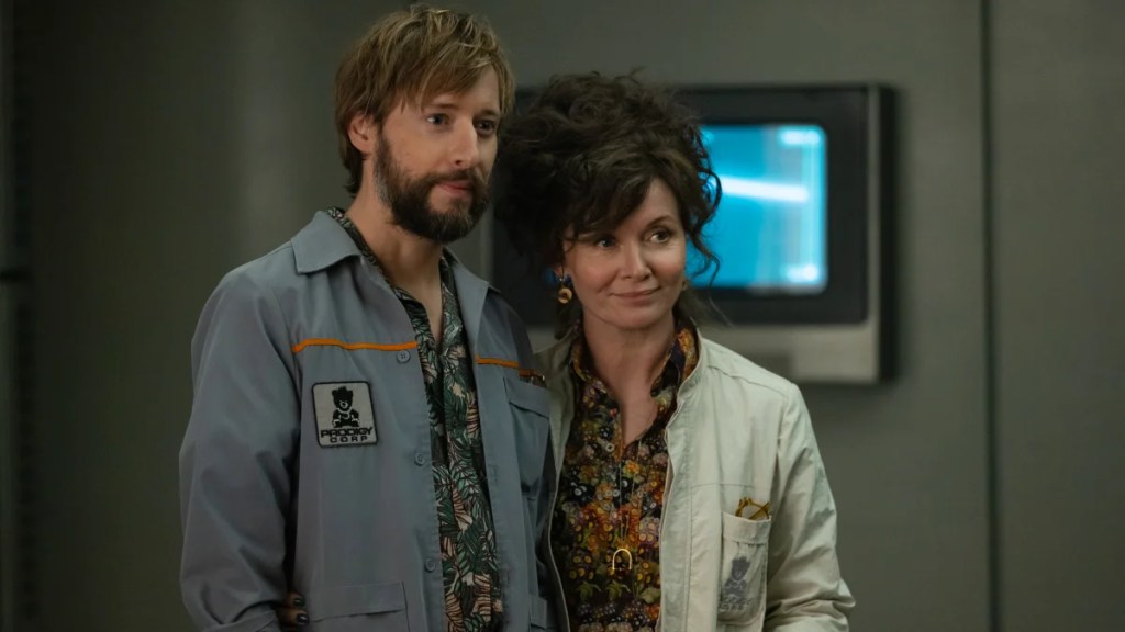 David Rysdahl and Essie Davis in "Alien: Earth" (Patrick Brown/FX)