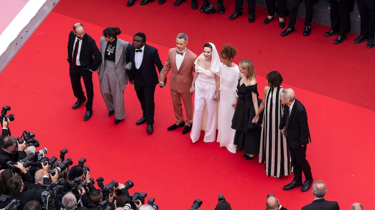 Cannes 2025 jury members walk the red carpet. (Source: Stephane Cardinale - Corbis/Corbis via Getty Images)