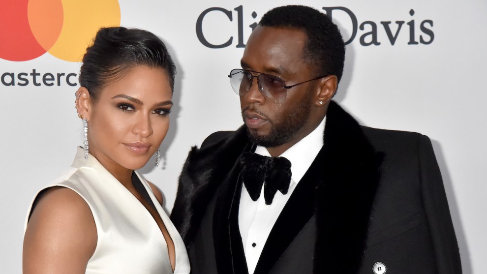 Cassie and P. Diddy attend a Grammy event on January 27, 2018 in New York City.