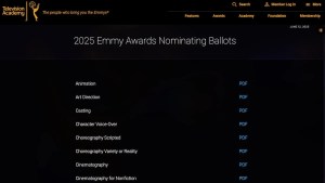 Emmy nominating ballots