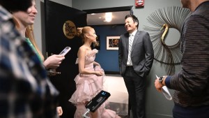 Ariana Grande and Jimmy Fallon
