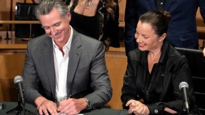 Gavin Newsom and Fran Drescher