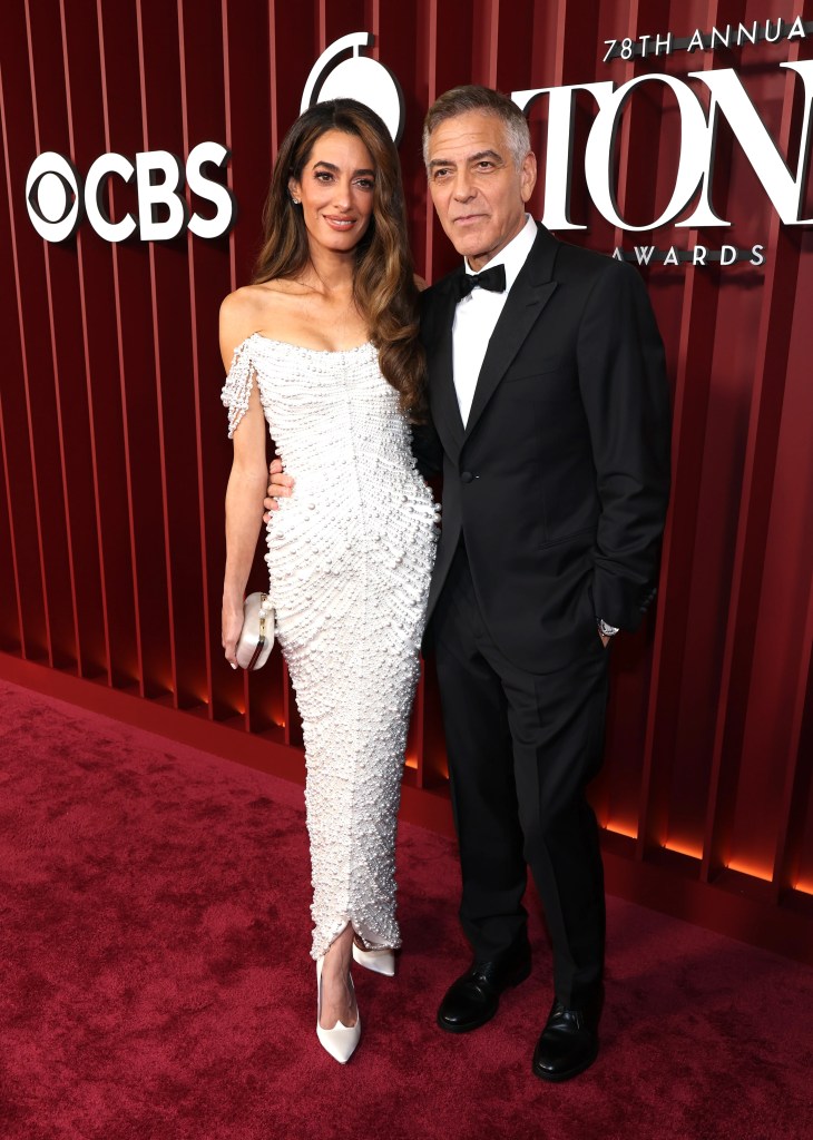 Amal Clooney and George Clooney attend The 78th Annual Tony Awards at Radio City Music Hall. (Kevin Mazur/Getty Images)