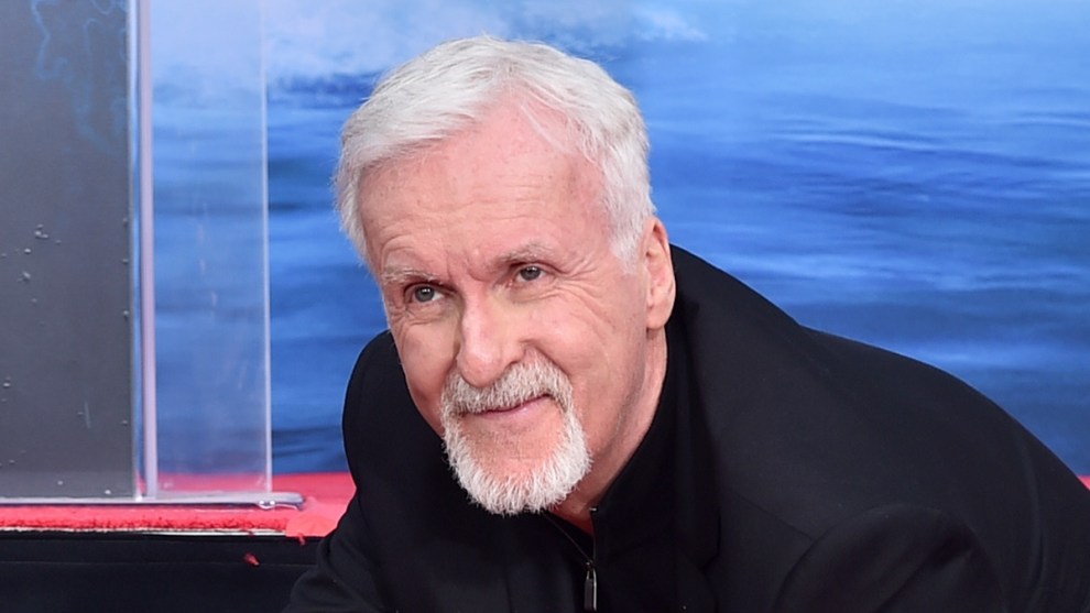 James Cameron attends the handprints and footprints ceremony honoring "Avatar: The Way Of Water" filmmakers James Cameron and Jon Landau at TCL Chinese Theatre in Hollywood, California on January 12, 2023.