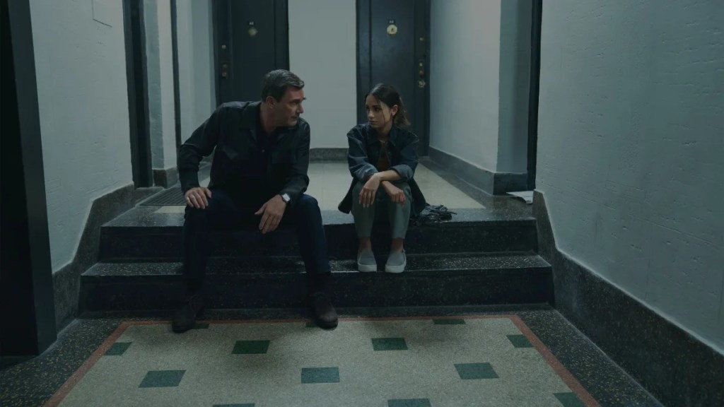 Jon Hamm and Aimee Carrero in "Your Friends and Neighbors" Season 1, Episode 9 (Apple TV+)