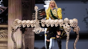 Lady Gaga performs at Copacabana Beach on May 3, 2025 in Rio de Janeiro, Brazil