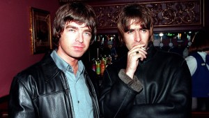 Oasis lead singer Liam Gallagher and brother Noal Gallagher at the opening night of Steve Coogan's comedy show in the West End, London