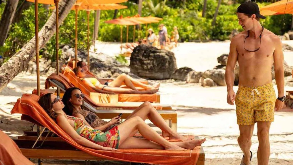 Patrick Schwarzenegger and Aimee Lou Wood White Lotus Season 3 HBO