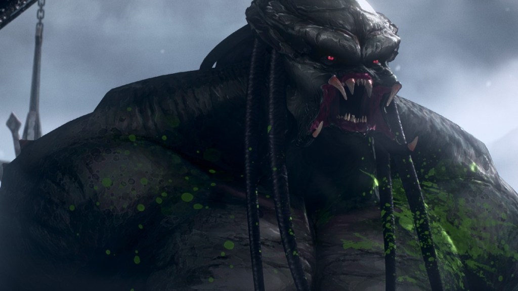 A scene still from 20th Century Studios' PREDATOR: KILLER OF KILLERS, exclusively on Hulu. Photo courtesy of 20th Century Studios. © 2025 20th Century Studios. All Rights Reserved.