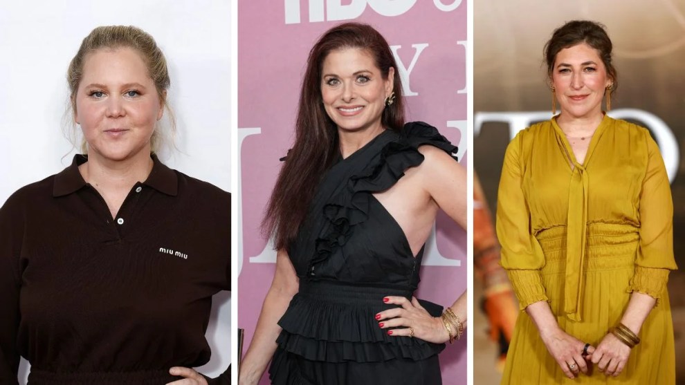 Amy Schumer, Debra Messing, Mayim Bialik (Credit: John Lamparski/Getty Images/John Nacion/WireImage/Matt Winkelmeyer/Getty Images))
