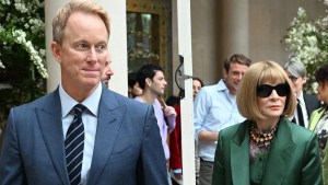 Roger Lynch and Anna Wintour attend the press conference for the 2024 Met Gala in New York City
