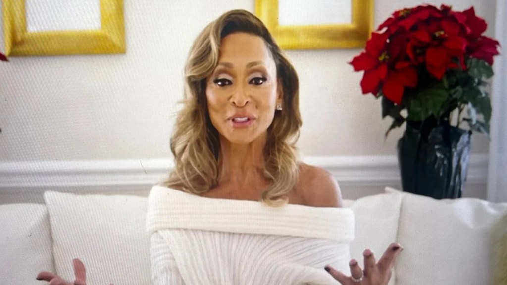 Karen Huger's video message on "The Real Housewives of Potomac" Season 9 reunion (Bravo)