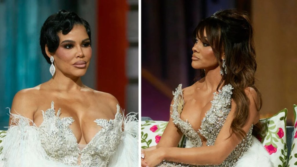 Mia Thornton and Ashley Darby on "The Real Housewives of Potomac" Season 9 reunion (Bravo)