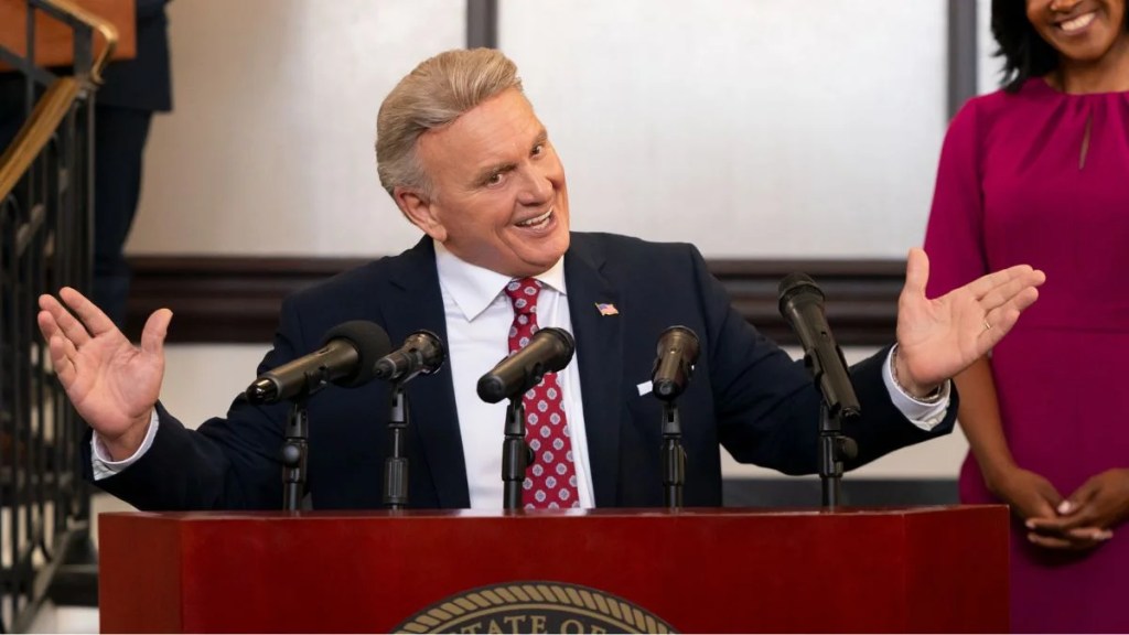 Robert Craighead as Governor Irwin Harper in "Miss Governor" (Netflix)