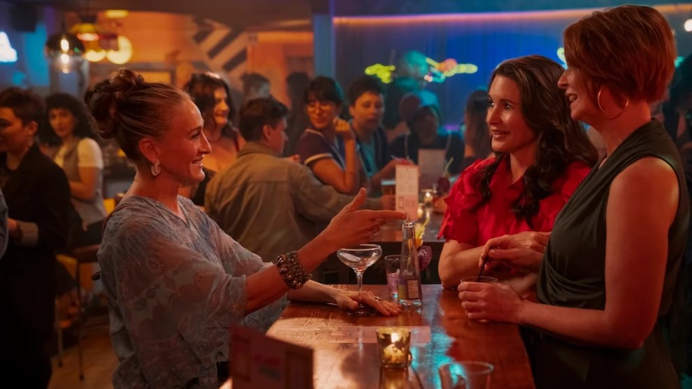 Sarah Jessica Parker, Kristin Davis and Cynthia Nixon in "And Just Like That" (Credit: Craig Blankenhorn/Max)
