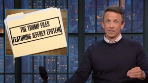 Seth Meyers on "Late Night" during "A Closer Look" (Credit: NBC)