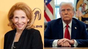 Shari Redstone and Donald Trump