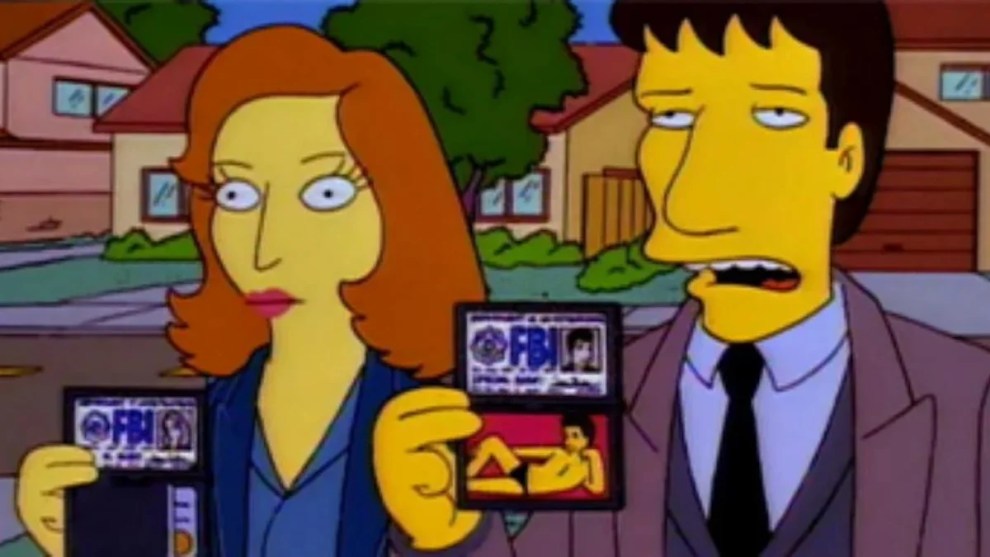 Mulder and Scully appeared on "The Simpsons" in 1997 (Credit: Fox)