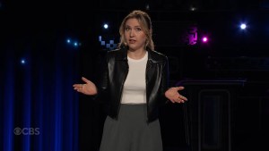 Taylor Tomlinson on "After Midnight." (Credit: CBS)