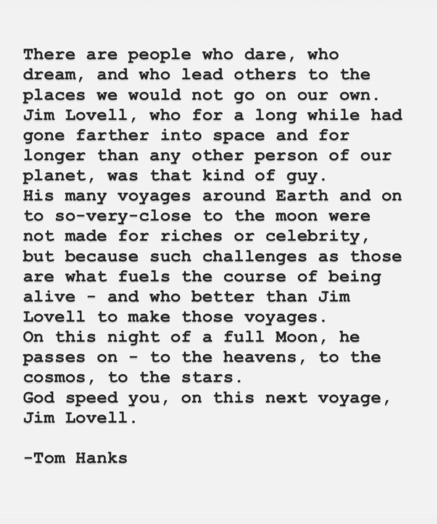 Tom Hanks Jim Lovell Instagram