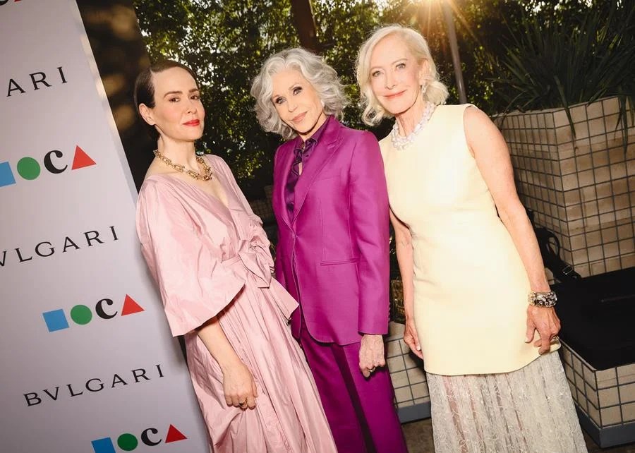 Sarah Paulson, Jane Fonda and Wendy Schmidt. Source: Marc Patrick, BFA.com